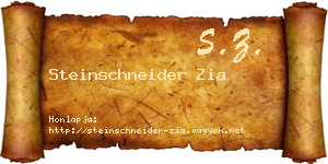 Steinschneider Zia névjegykártya